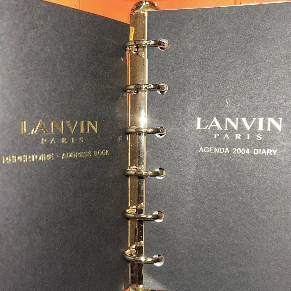 Lanvin Orange Agenda Wallet Notebook